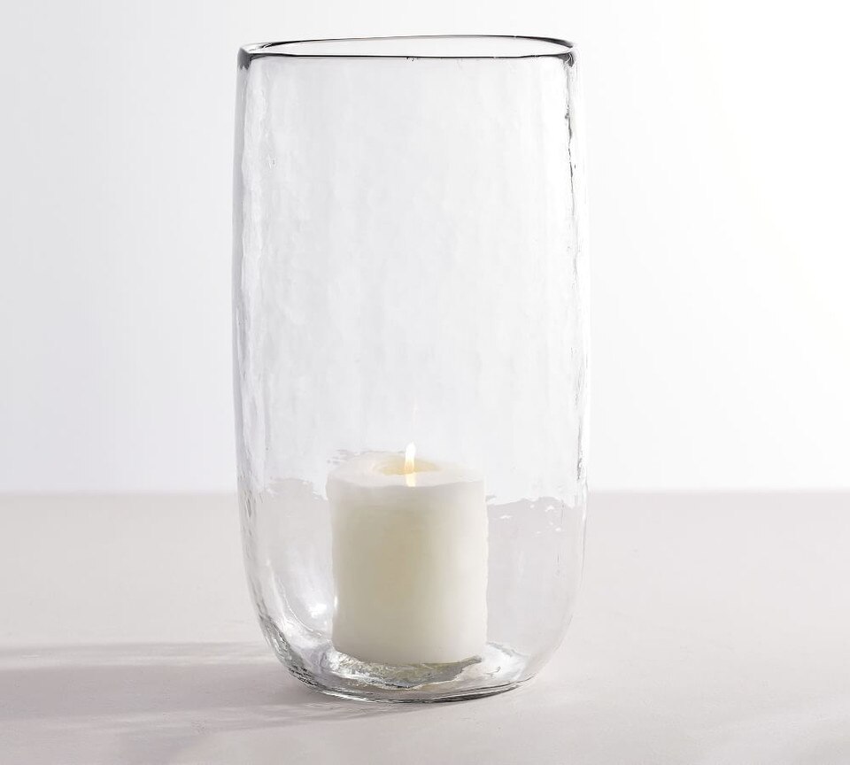 Hammered Glass Clear Hurricanes Pottery Barn Australia